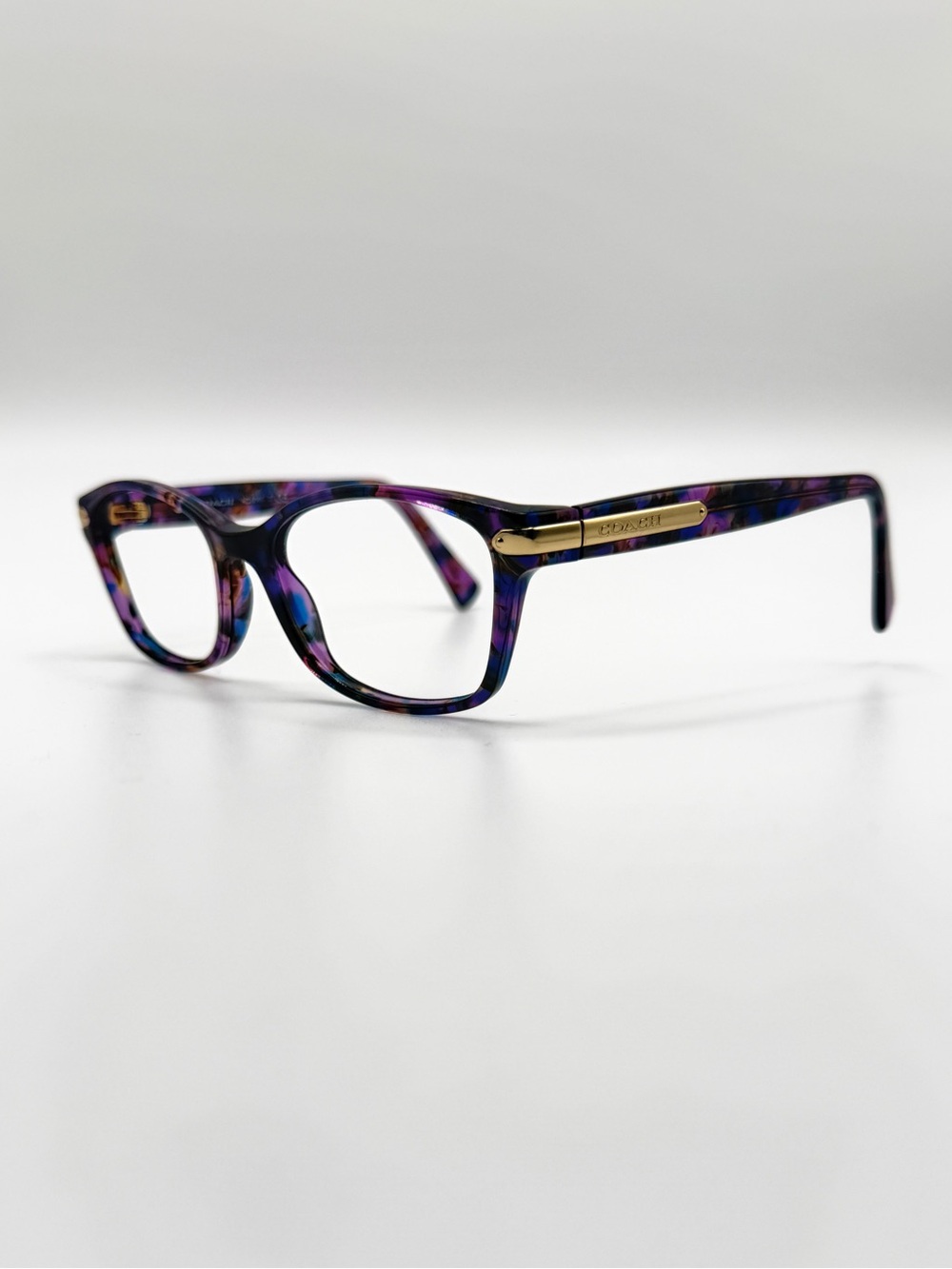 COACH HC‎ 6065 5288 (CONFETTI PURPLE) 51-17-135 Full Rim Eyeglasses Frames Only